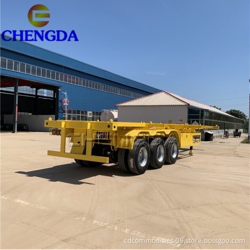 Brand New 3 Axles Container Skeleton Semi Trailer